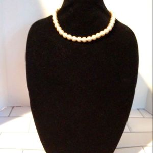 RMN Vintage Pearl Ribbon Tie Necklace